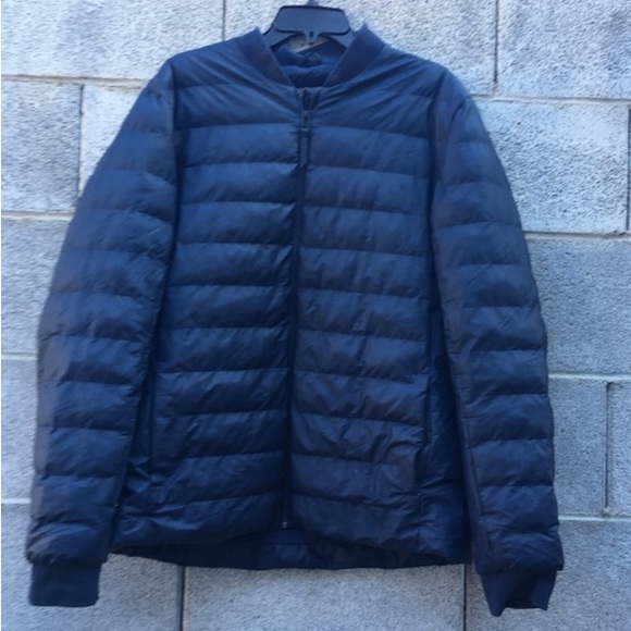 Rains Other - RAINS Mens Trekker Puffer Waterproof Jacket Full Zip Dark Blue Size M/L  EUC
